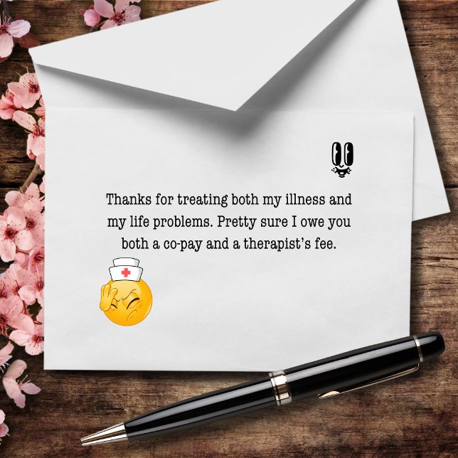 You’re Basically a Therapist in Scrubs Thank You Card (Creator Uploaded)