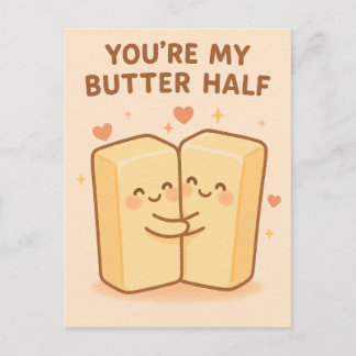 You’re My Butter Half Holiday Postcard