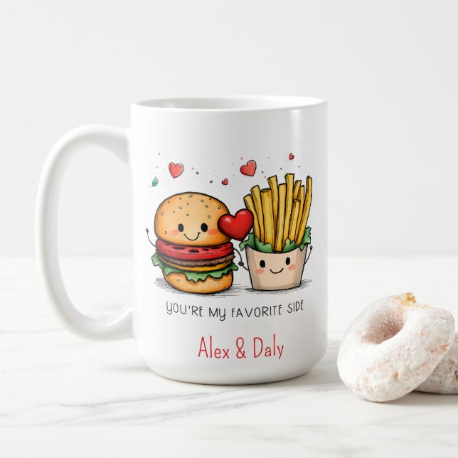 You’re My Favorite Side Cute Burger Mug (With Donut)