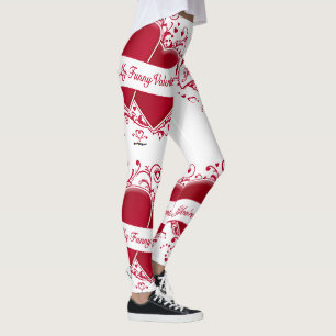 You’re My Funny Valentine Red Hearts Leggings