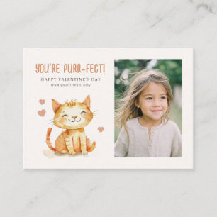 You’re Purr-fect Kids Classroom Valentine Photo Card
