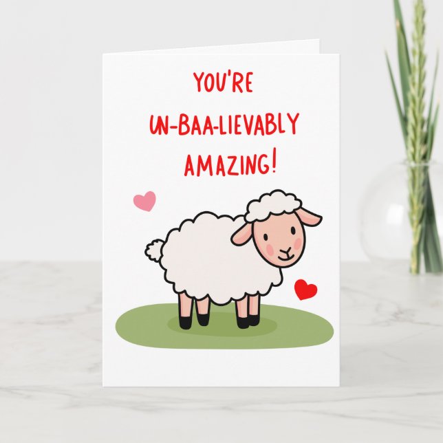 “You’re Un-Baa-lievably Amazing!” Card (Front)