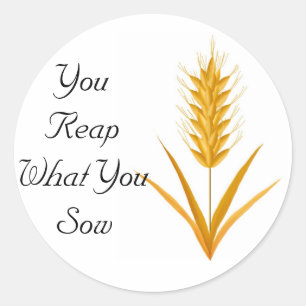 You Reap What You Sow Wheat Sticker