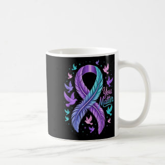 You Ribbon Butterfly Suicide Awareness Women Men Coffee Mug