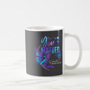 You Ribbon Butterfly Suicide Awareness Women Men Coffee Mug
