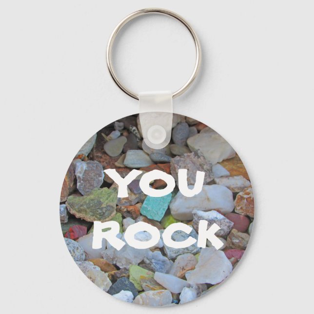 You Rock Colourful Collection Small Stones Photo Keychain (Front)