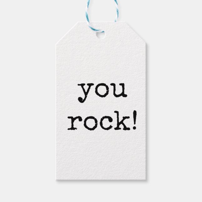 You Rock, Coworker, Friend, Mate Gift Tag (Front)