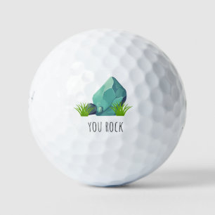 'You Rock' Encouragement Fun Uplifting Playful Golf Balls
