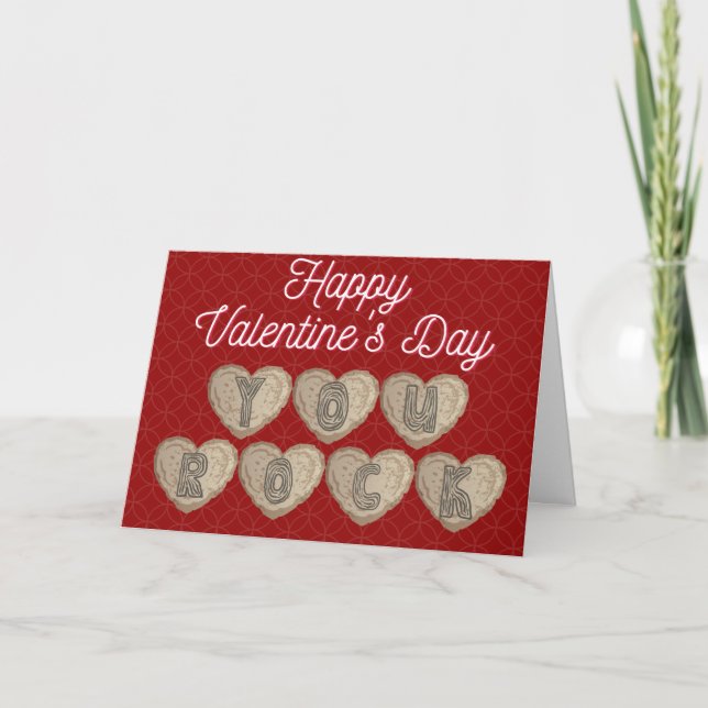 You Rock Funny Valentine Card (Front)