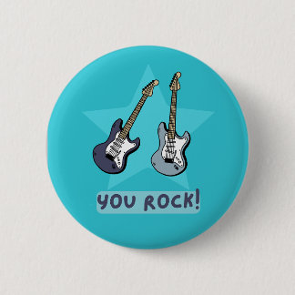'You rock!' guitars badge 2 Inch Round Button