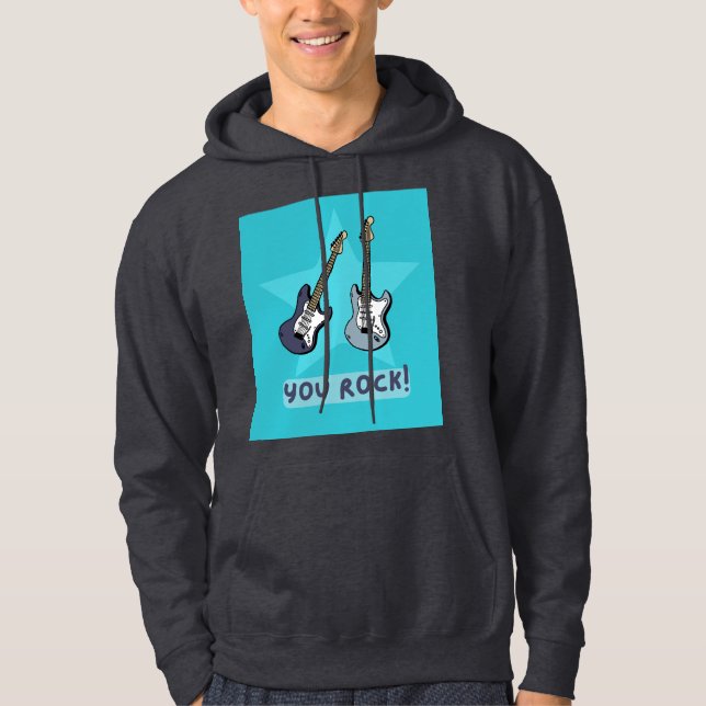 'You rock!' guitars hoodie for music fans (Front)