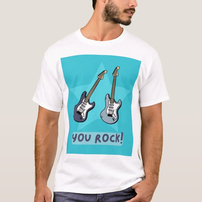 'You rock!' guitars tshirt (Front)