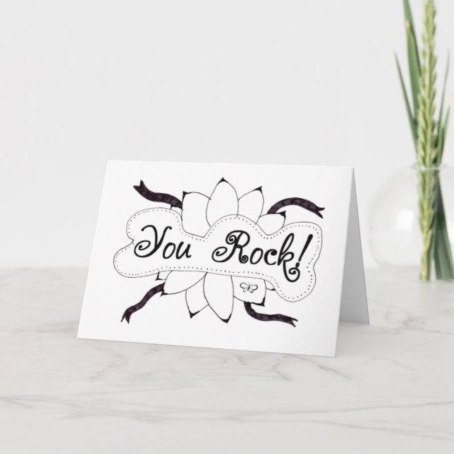 You Rock Hand Drawn Doodle Card (Front)