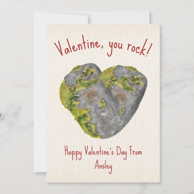 You Rock Heart Kids Classroom Valentine  (Front)