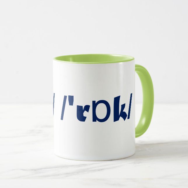 "You Rock" in Phonetics Coffee Mug (Front Right)