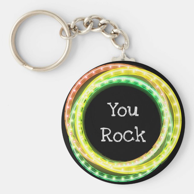 You Rock Lighted Hula Hoops Keychain (Front)