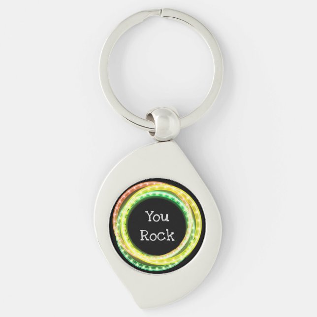 You Rock Lighted Hula Hoops Keychain (Front)