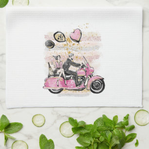 You Rock My World   Couple Motorcycle Sublimation Kitchen Towel