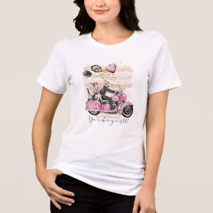 You Rock My World Couple Motorcycle Sublimation Tri-Blend Shirt