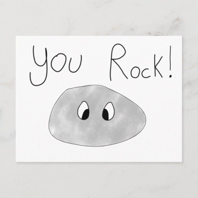 you rock postcard  (Front)