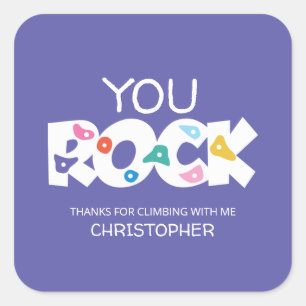 You Rock Rock Climbing Thank You Sticker