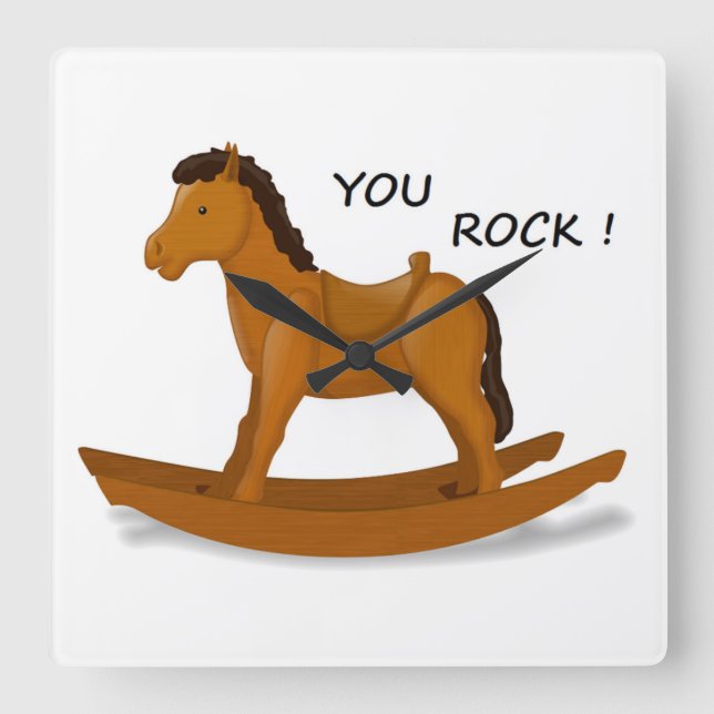 YOU ROCK SQUARE WALL CLOCK (Front)