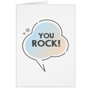 You rock text in chat bubble