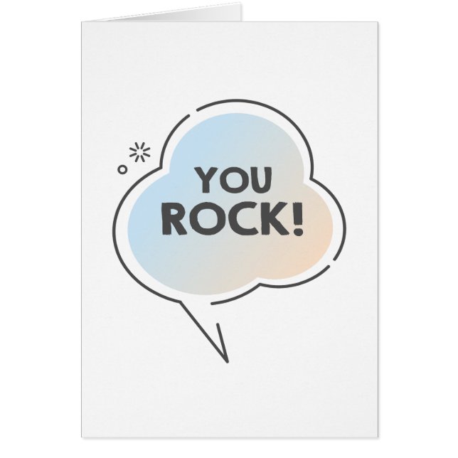 You rock text in chat bubble (Front)