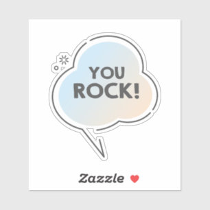 You rock text in  chat cloud emoji