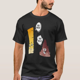 You Rock You Rule Funny Rock and Graphic Ruler Pun T-Shirt