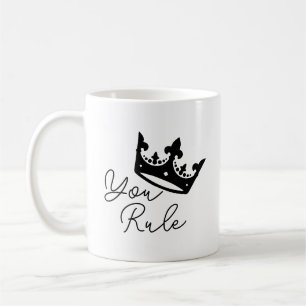 You Rule wife Crown Personalised anniversary Gift Coffee Mug