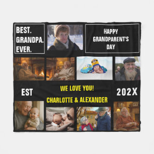 You said: Best Grandpa Ever Photo Collage Fleece Blanket