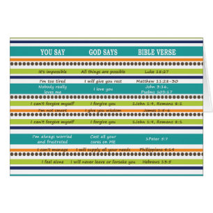YOU SAY GOD SAYS -- Bible Verses (blank inside)