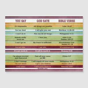 You Say/God Says Inspirational Bible Verses