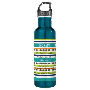 YOU SAY / GOD SAYS -- Inspirational Bible Verses 710 Ml Water Bottle