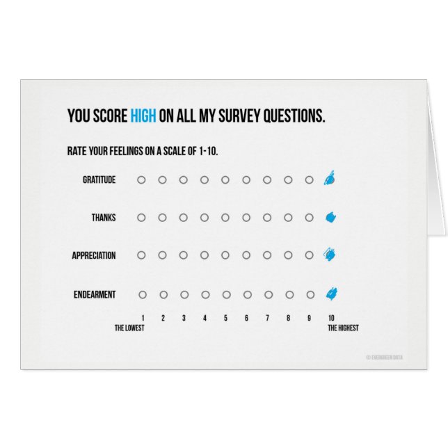 You Score High Thank You Card (Front Horizontal)