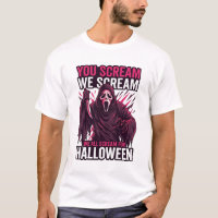 You Scream We Halloween Ghostface Bloody Knife