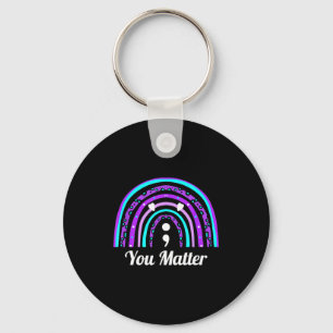 You Semicolon - Suicide Awareness Keychain