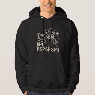 You Shall Not PSPSPSPS Funny Cat Wizard Dad  Hoodie