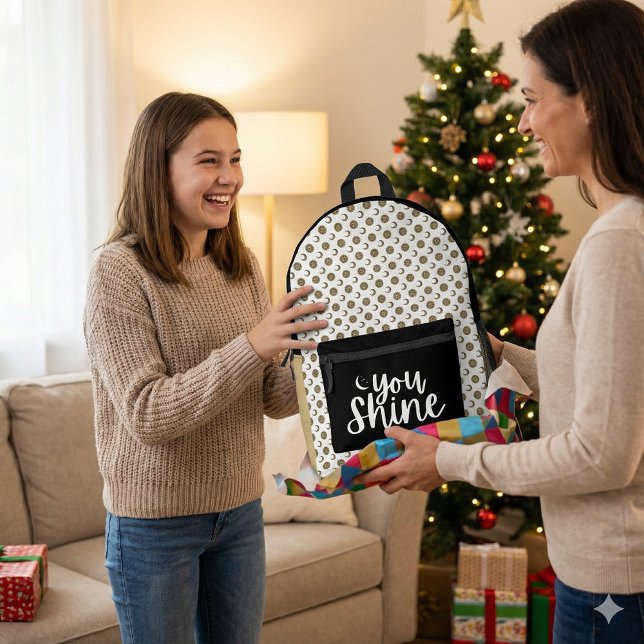 You Shine Backpack (Empower someone special with this, "You shine" moon backpack! )