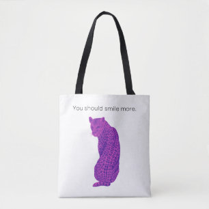 You Should Smile More Big Cat Shoulder Bag