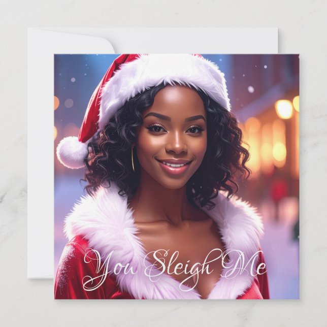 YOU SLEIGH ME - Christmas Folded Greeting Card (Front)