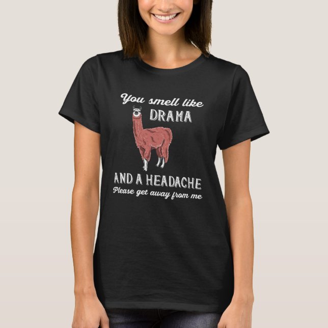 You Smell Like Drama And A Headache Please Get Awa T-Shirt (Front)