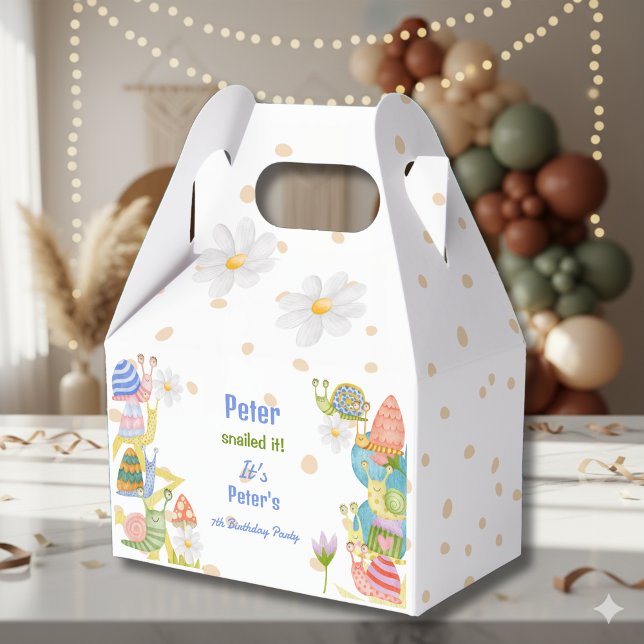 You snailed it! snail birthday favor box (Creator Uploaded)