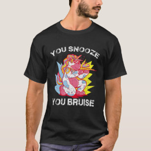 You Snooze You Bruise  Paintball Unicorn Men Women T-Shirt