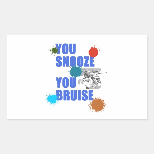 You Snooze You Bruise Paintball Woodsball Gift Sticker (Front)