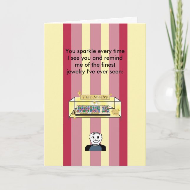You Sparkle Like Fine Jewellery - Birthday Card (Front)