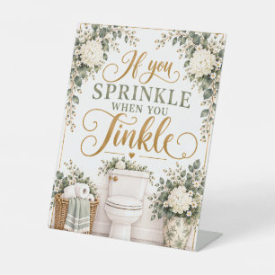 You Sprinkle When You Tinkle Funny Bathroom Sign