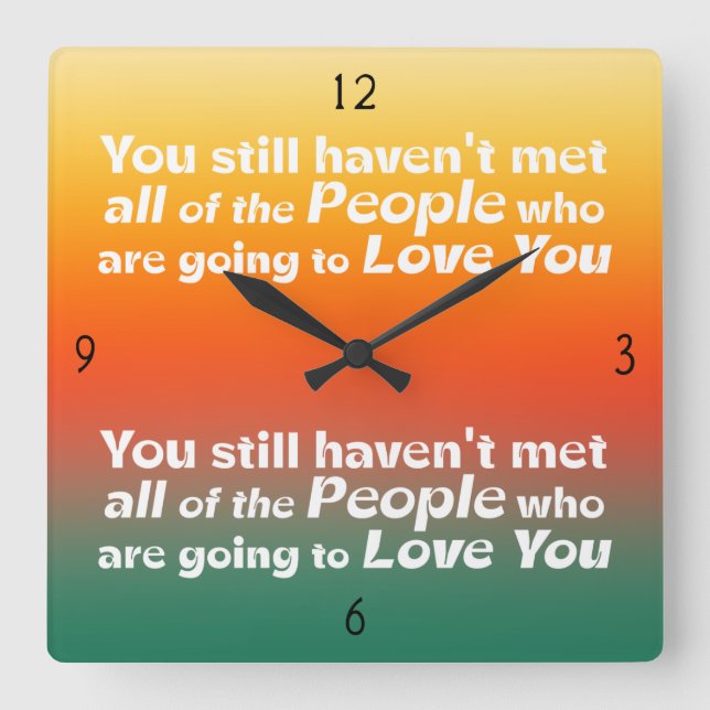 You still haven't met…  square wall clock (Front)