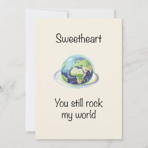 You Still Rock My World Valentine Postcard